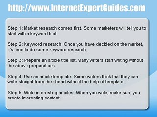 Article Writing Tutorial - How to Write Fast