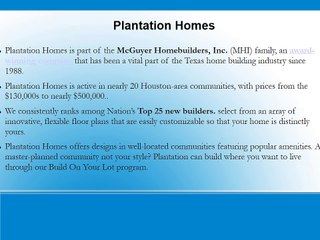 Plantation Homes - Affordable Luxury New Homes & Home Builders In Houston & Dallas TX