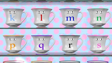 Alphabet Teapot & Teacups - Lowercase Letters