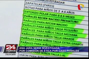 Ana Jara sería investigada por Comisión de Ética por caso de pañales