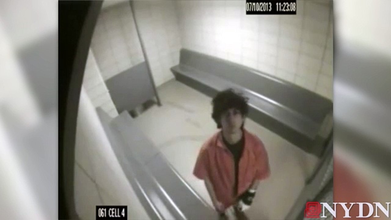 Boston bomber Dzhokhar Tzarnaev shows middle finger in cell