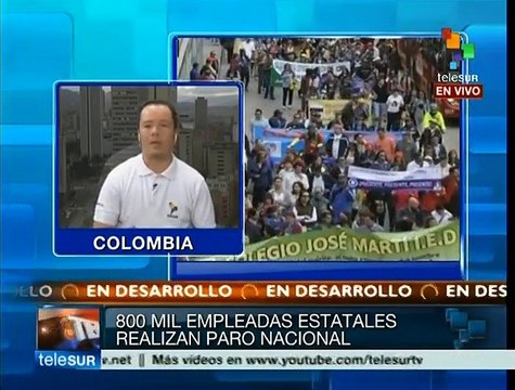 Colombia: trabajadores públicos preparan paro nacional indefinido