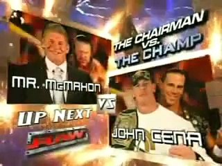 John Cena vs Mr McMahon   Raw 31-