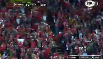 santa fe v. atlas 1-0 Omar Perez fantastic curve shot goal