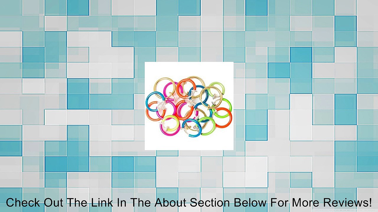 20-pack Non-piercing Fake Hoops Anodized Finish - Lip, Nose, Cartilage & Ear Review