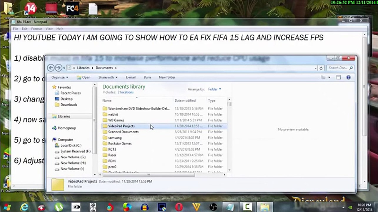 How to fix graphic (lags/low) fps in FIFA 15 for pc - tutorial