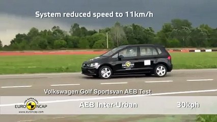 VW Golf Sportsvan - AEB Test 2014 - Video Dailymotion
