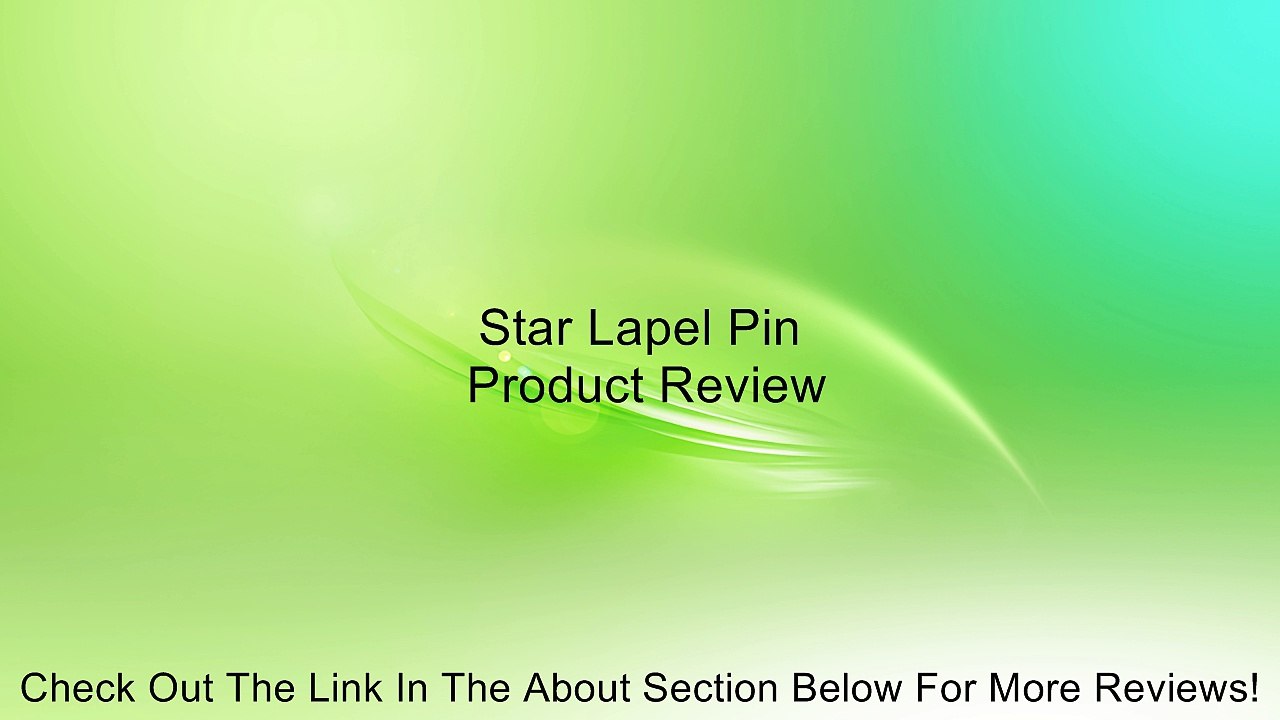 Star Lapel Pin Review