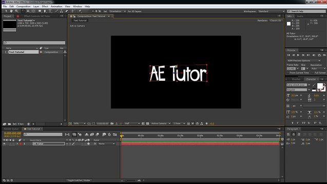 AE Tutor: Text Tutorial 02 - 3D Text Basics