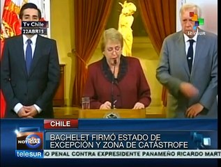 Bachelet decreta estado excepción en zona afectada por volcán