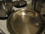 Water drops scrambling on a hot pan