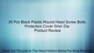 35 Pcs Black Plastic Round Head Screw Bolts Protectors Cover 5mm Dia Review