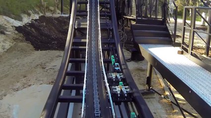 Abyss Roller Coaster POV Adventure World Perth Australia 2013 On-Ride