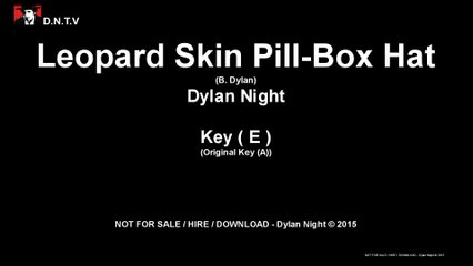 Dylan Night - Leopard Skin Pill-Box Hat (E) (WITH Lead Guitar)