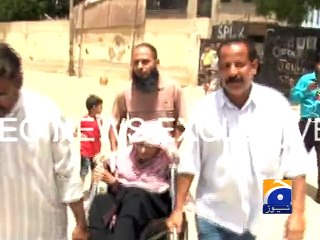 NA-246: 90 year old Woman,casts vote-23 April 2015