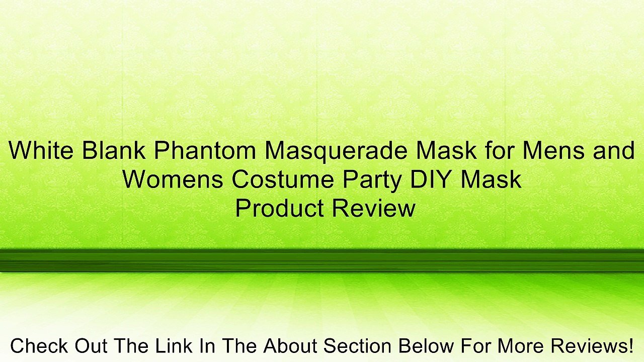 White Blank Phantom Masquerade Mask for Mens and Womens Costume Party DIY Mask Review