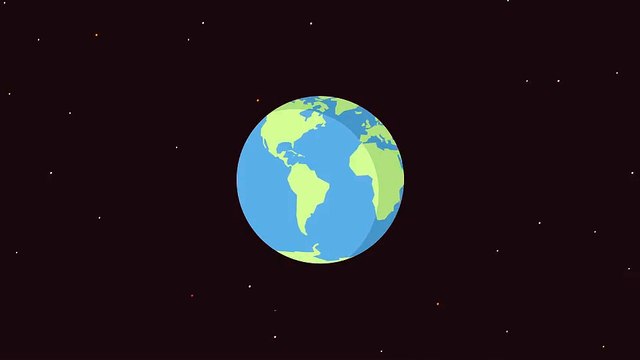 After Effects Project Files - 2D Cartoon Animated Rotating Earth - VideoHive 9240711