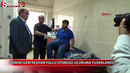 Download Video: Öğrencileri taşıyan yolcu otobüsü uçuruma yuvarlandı