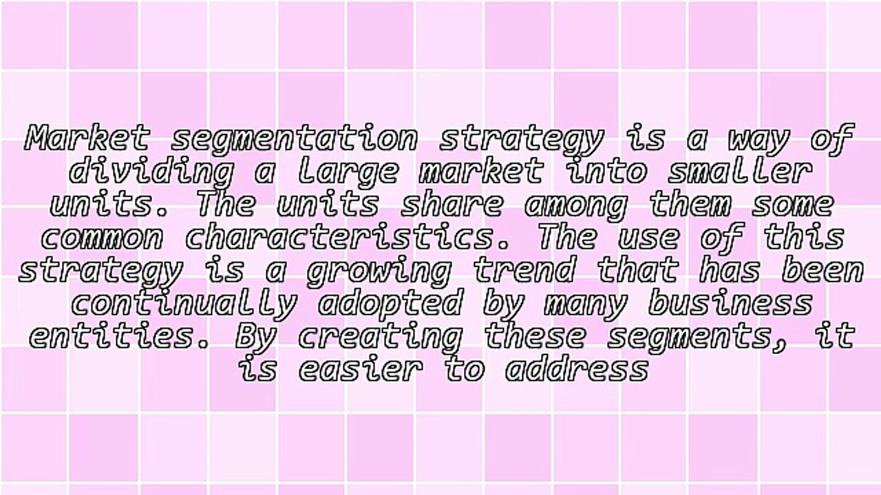Facts On Market Segmentation Strategy