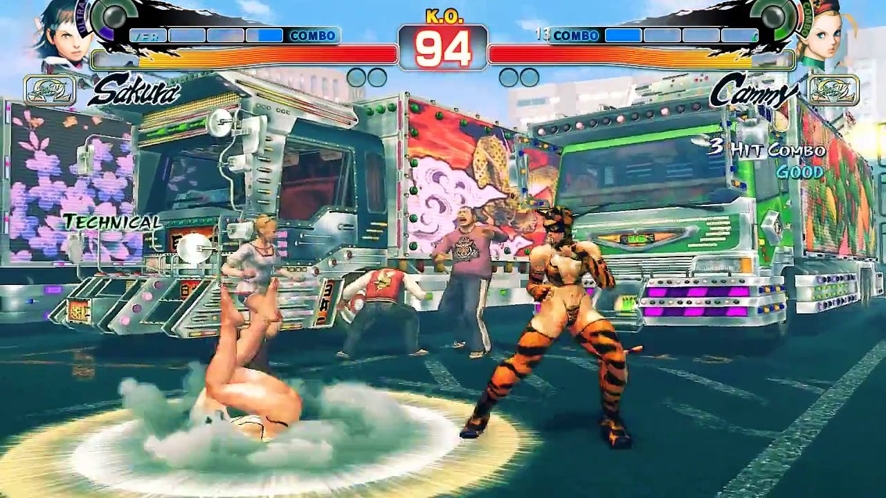 Ultra Street Fighter 4 Omega mode mods sexy new Sakura Bikini Cammy Wild Kitty costumes HD 60fps 4