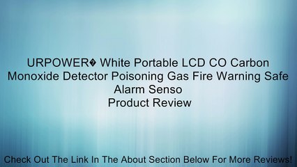 URPOWER� White Portable LCD CO Carbon Monoxide Detector Poisoning Gas Fire Warning Safe Alarm Senso Review