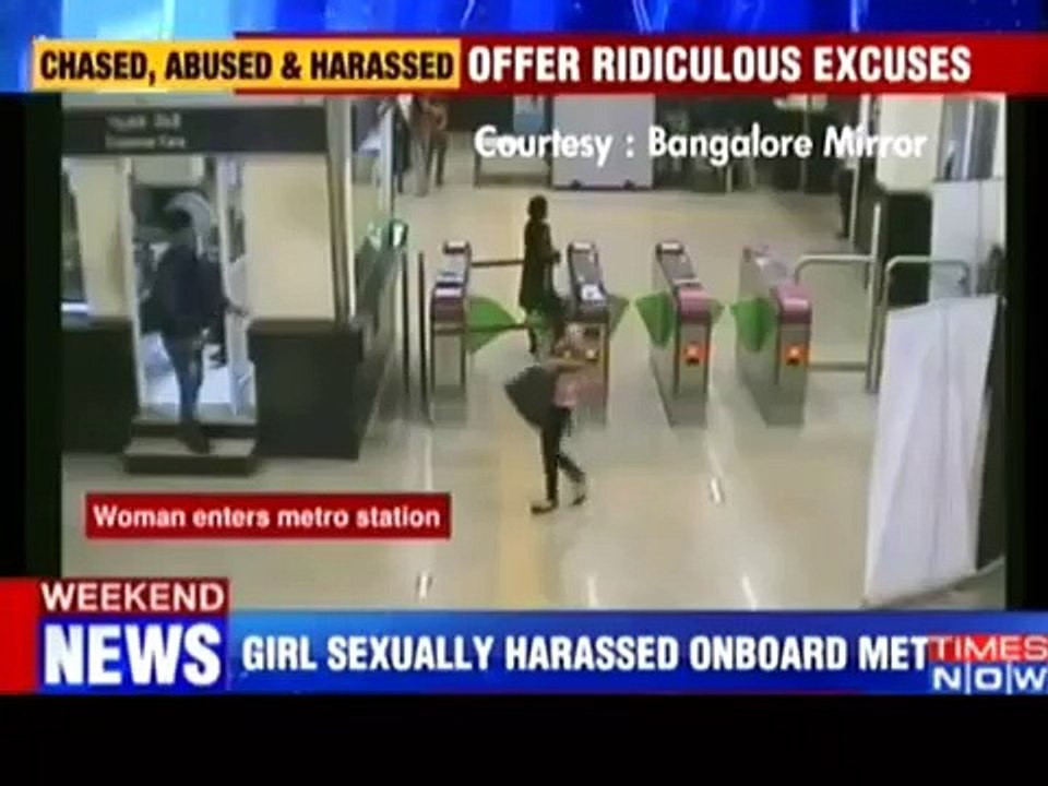 CCTV footage:Girl sexually harassed in metro