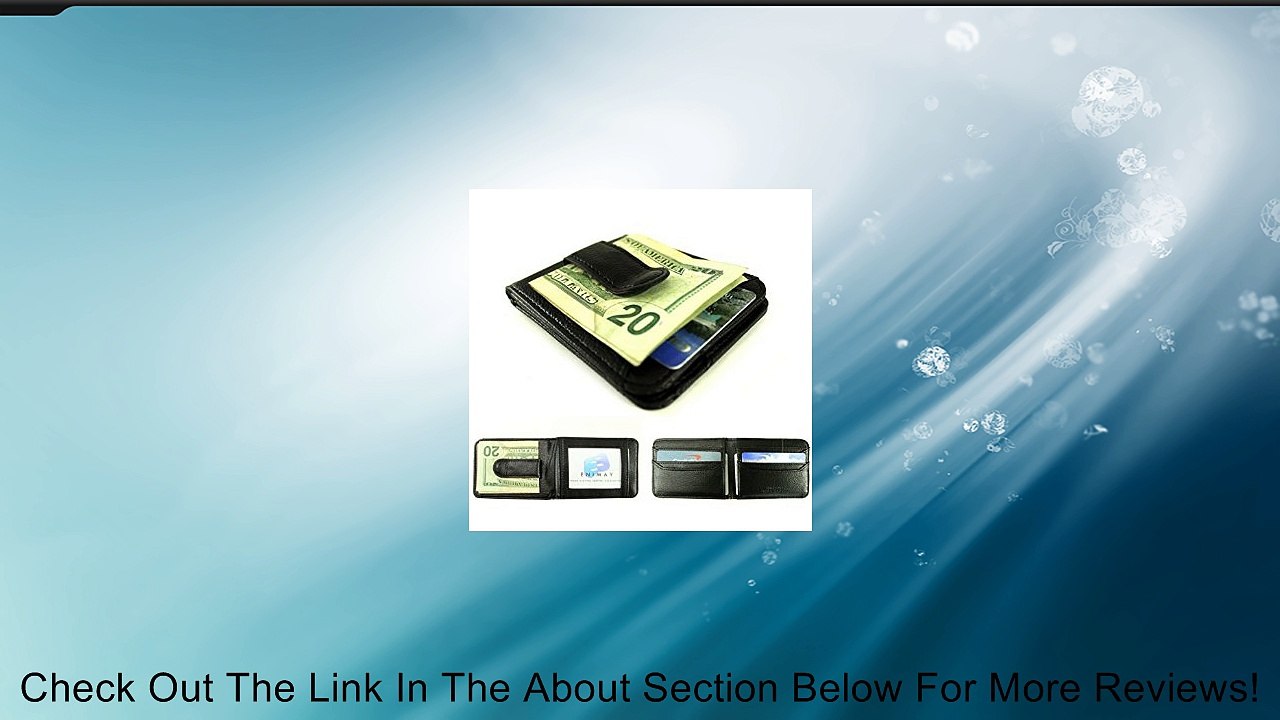 Enimay Genuine Leather Metal Money Spring Clip Horizontal Bifold Wallet ID Holder Review