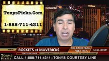 NBA Playoff Odds Game 3 Dallas Mavericks vs. Houston Rockets Free Pick Prediction Preview 4-24-2015