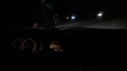 Opel omega 2.5 TD drag race