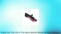 Puket Women's Pilates Mary Jane Non Slip Socks w/ designs, Black One Size Review