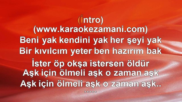 Duman - Beni Yak - 2003 TÜRKÇE KARAOKE