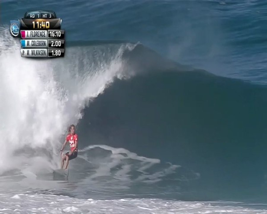 Pipe Masters - Le 9,23 de John John Florence au Round 1