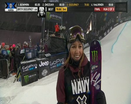 X-Games - Ski Superpipe F - 3ème place de Sigourney