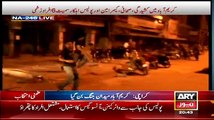 Police Baton Charge MQM Worker Very Badly On Karimabad Chowk