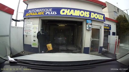 Going through the car wash