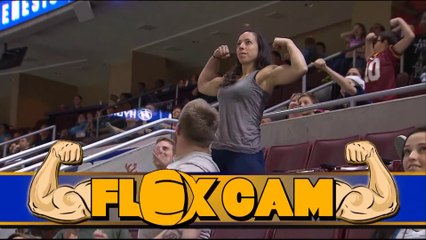Strong Girl Shows Up Guy On Stadium Flex Cam