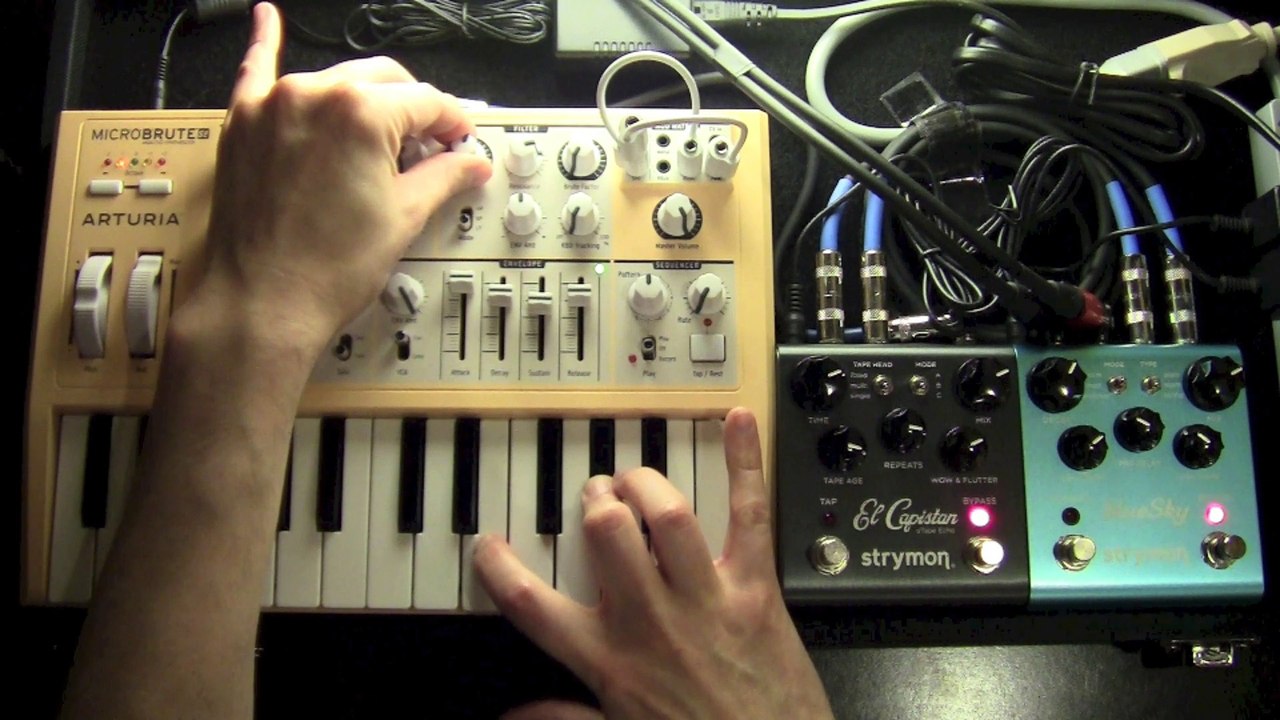 Drone Music - Live Looping With Microbrute, El Capistan and Blue Sky