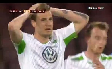 napoli v. wolfsburg Bendtner great header