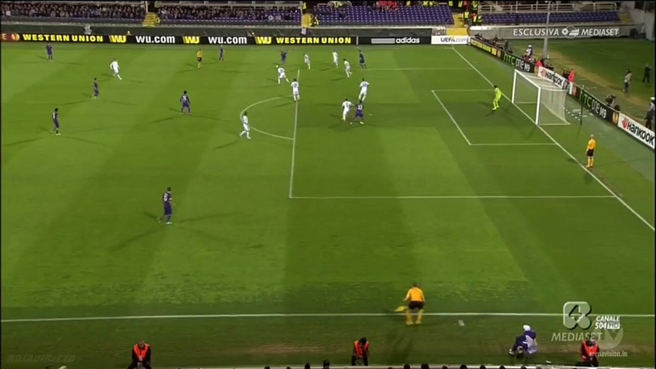 1-0 Mario Gomez good goal - Fiorentina vs Dynamo Kyiv