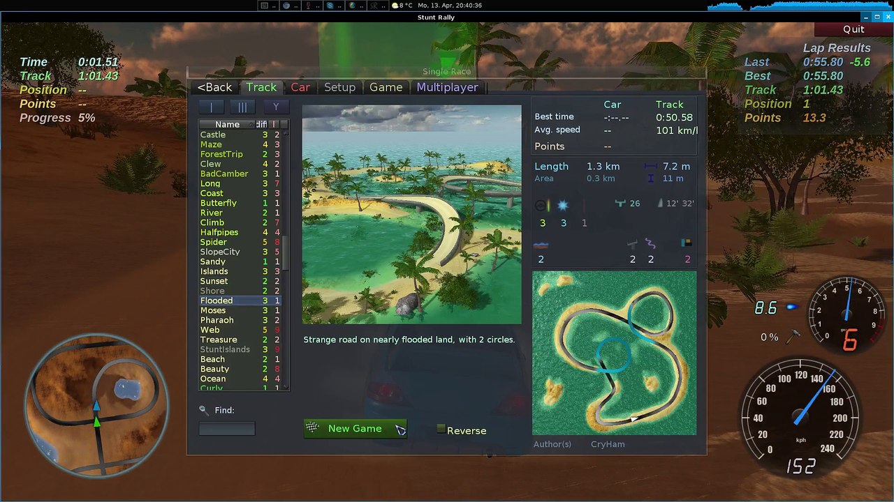 Arch Linux : Stunt Rally [mesa 10.5.2 , native]