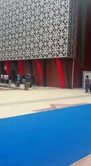 Made in pakistan Solar passenger Cart ECO - 1 display and demonstrating at pak china business Forum expo Islamabad