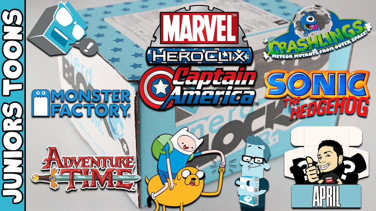 Nerd Block Jr Boys Unboxing - April 2015 | Adventure Time, Crashlings, Marvel, Sonic, Monsters