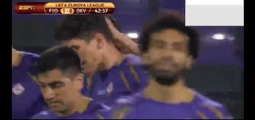 Mario Gomez 1:0 goal - ACF Fiorentina vs FC Dinamo Kiev - Europa League 23/04/2015