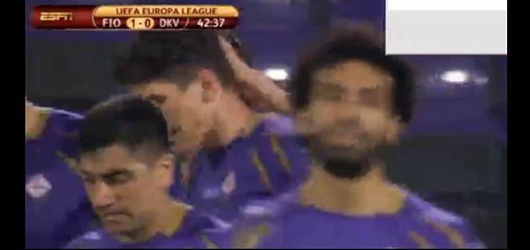 Mario Gomez 1:0 goal - ACF Fiorentina vs FC Dinamo Kiev - Europa League 23/04/2015