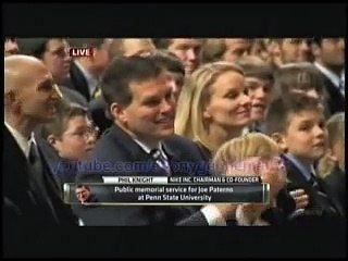 Nike CEO Phil Knight speech at Joe Paterno Memorial 1-26-2012