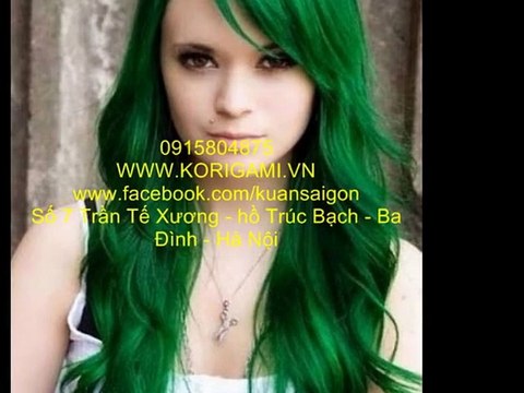 NHUỘM TÓC MÀU XANH RÊU ÁNH VÀNG ÁNH KHÓI KORIGAMI 0915804875