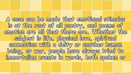 Mankind's Story Is Told In Poems Of Emotion