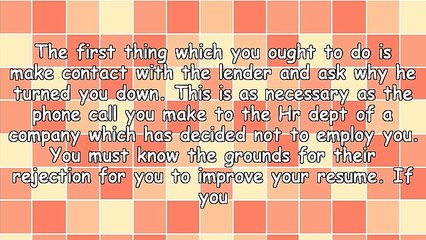 Rejected For An Unsecured Bad Credit Loan, What Can You Do?