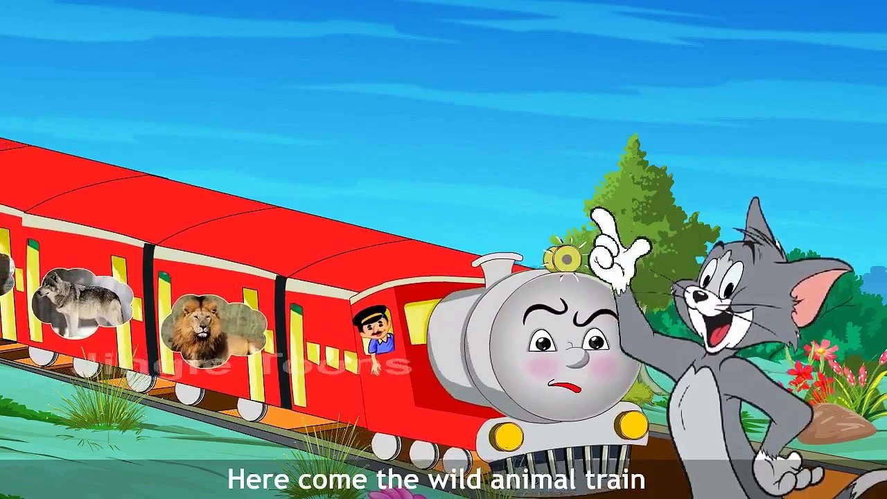 Tom Wild Animal Train Rhymes | Nursery Rhymes Songs For Children | Educational Cartoon Songs