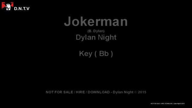 Dylan Night - Jokerman (Bb) (NO Harmonica)